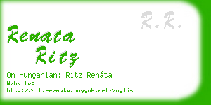 renata ritz business card